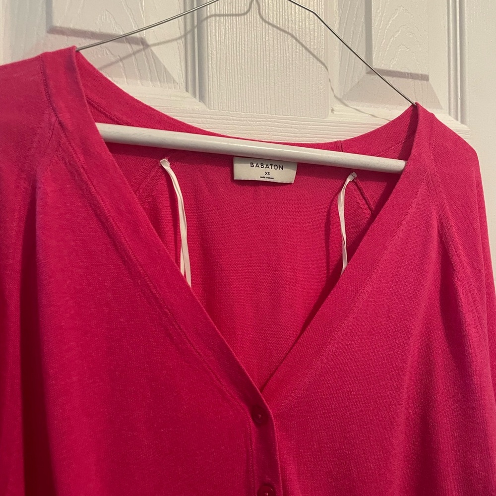 Pink Button-Up Sweater - Picture 3 of 5
